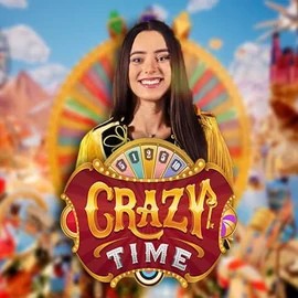 Crazy Time logo by Evolution at Honeybetz Casino